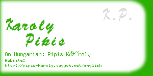 karoly pipis business card